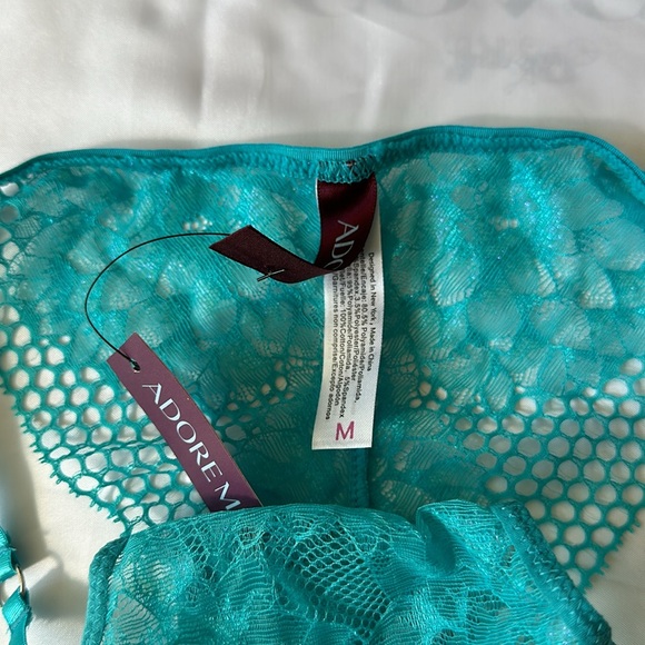 Adore Me String Bikini Panty size M Turquoise NWT - Picture 4 of 5